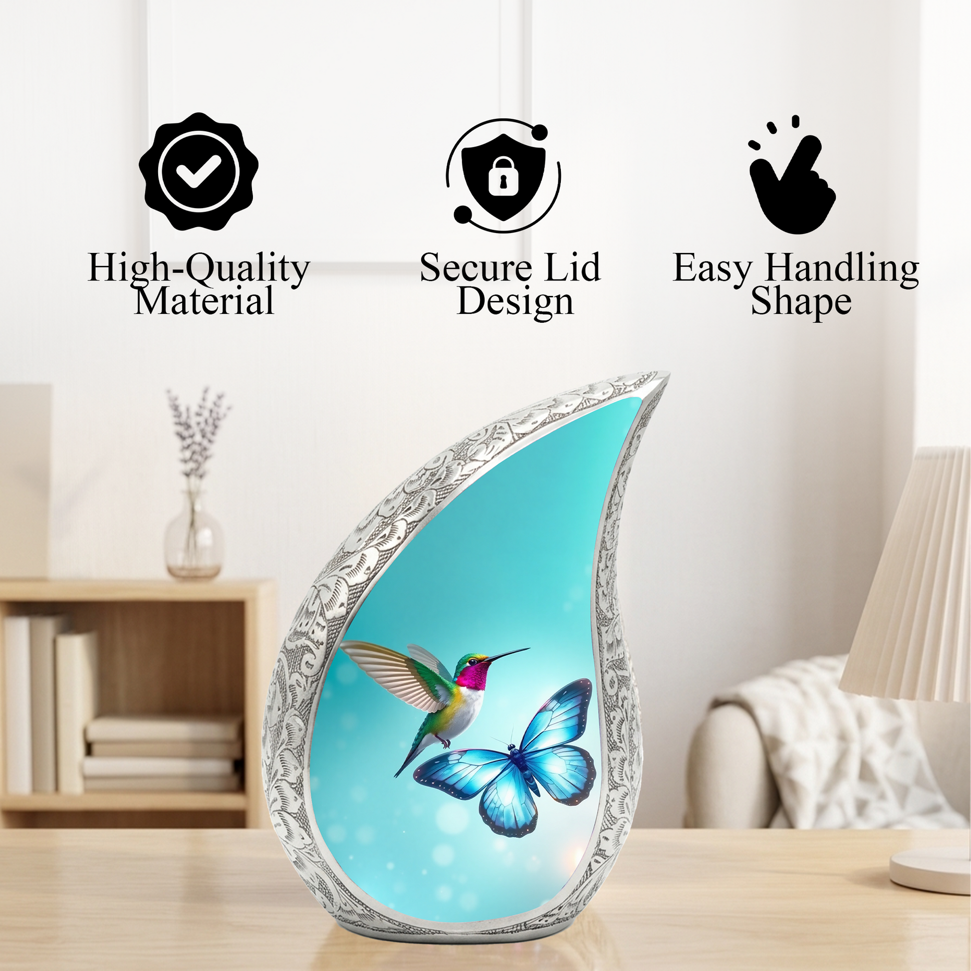 Butterfly Urn for Mom | Hummingbird Memorial Urn | Butterfly Urns for Human Ashes
