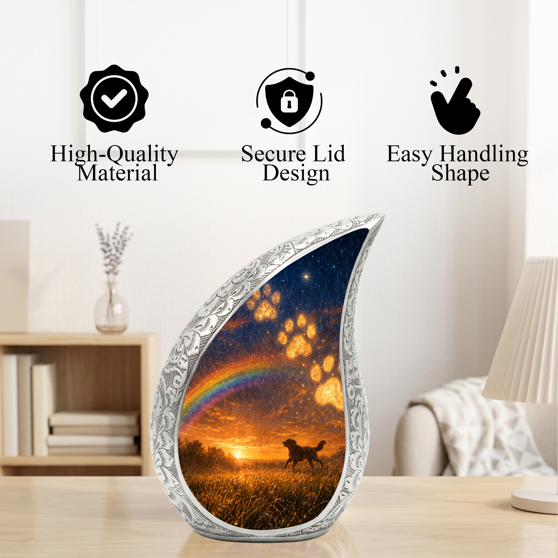 Dog Urn for Human Ashes | Personalized Dog Urn & Unique Pet Memorial | Adult Cremation Urn for Dog Lovers