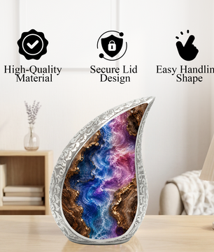 Abstract Cremation Urn for Ashes, Adult Urn for Human Ashes