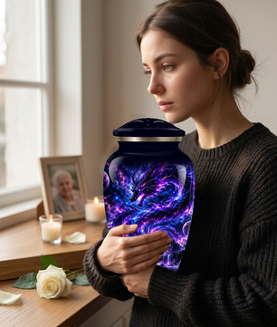 Dragon Cremation Urn for Ashes | Personalized Dragon Memorial Urn | Fantasy Dragon Adult Urn