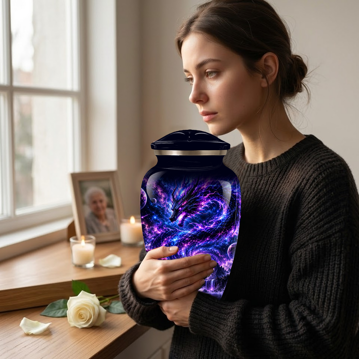Dragon Cremation Urn for Ashes | Personalized Dragon Memorial Urn | Fantasy Dragon Adult Urn