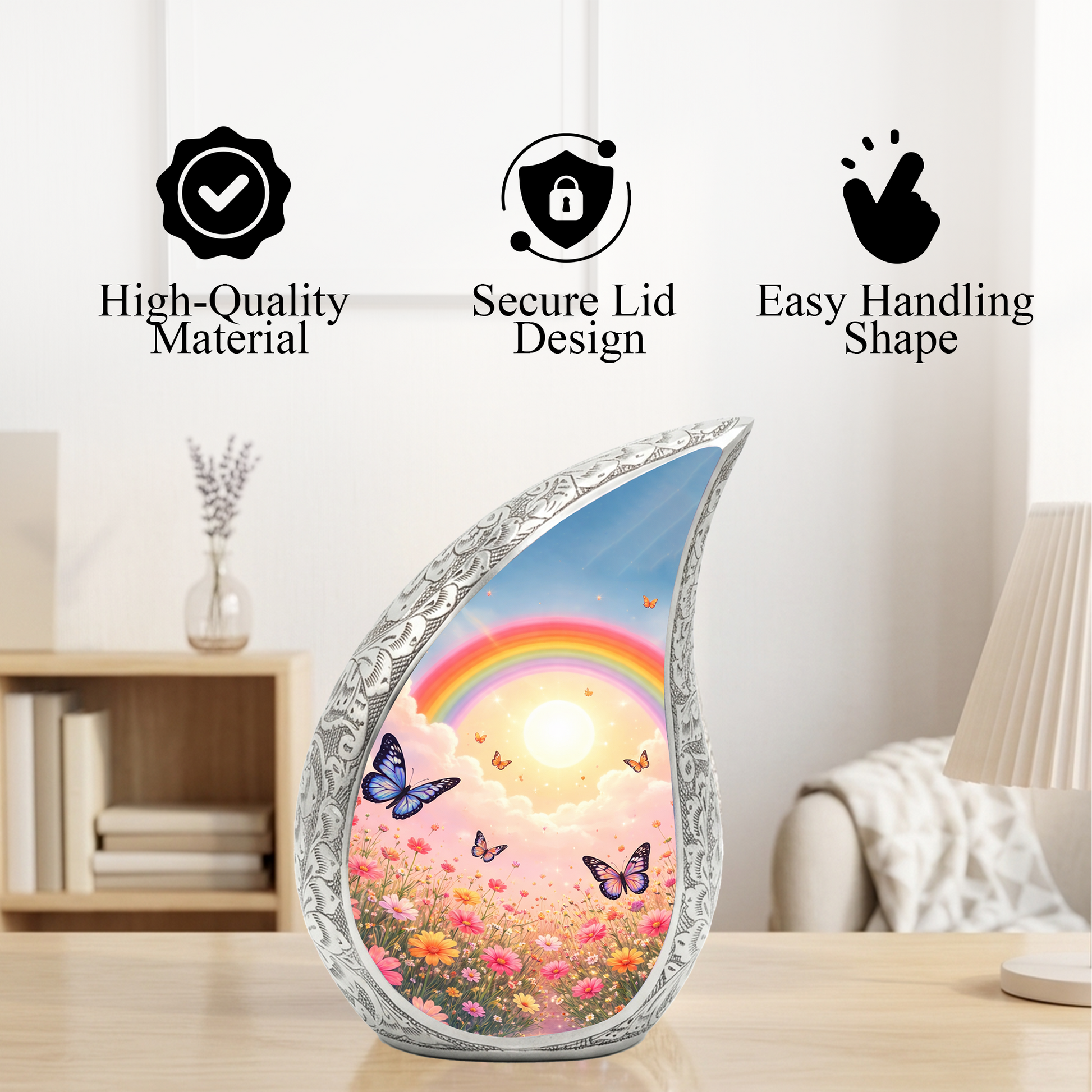Rainbow Butterfly Urn for Human Ashes | Butterfly Urn | Urn for Mom | Memorial Urn