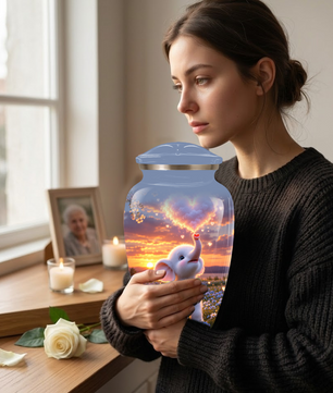 Elephant Cremation Urn for Ashes | Personalized Elephant Memorial Urn | Cute Elephant Urn