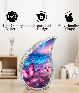 Butterfly Urn for Human Ashes | Adult Cremation Urn with Butterfly Design
