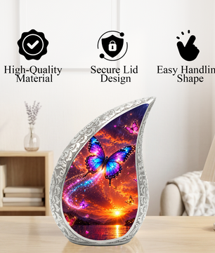 Beautiful Butterfly Urn for Human Ashes | Butterfly Cremation Urn for Mom, Women,