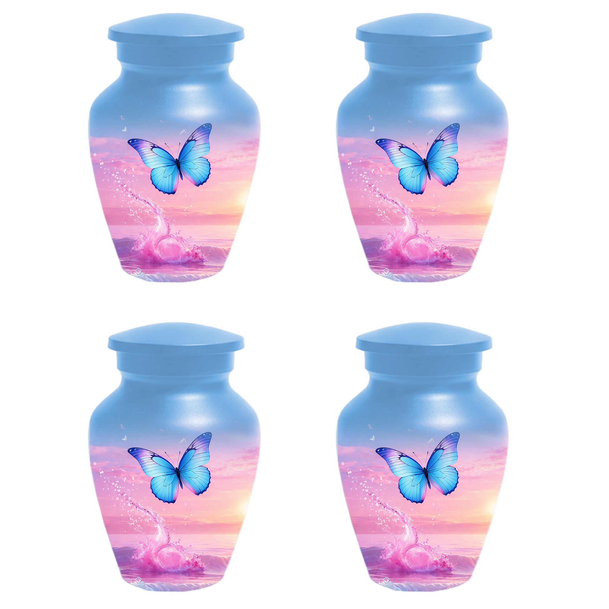 Butterfly Cremation Urn for Ashes | Blue Butterfly Memorial Urn for Mom
