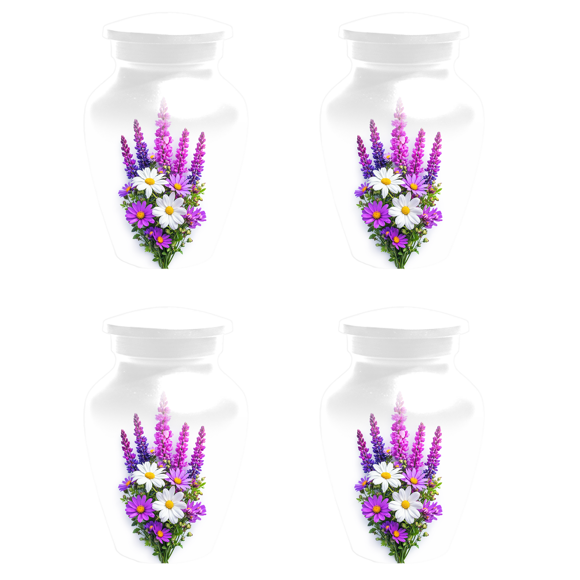 Wildflower Urn for Ashes, Custom Floral Cremation Urn for Mom