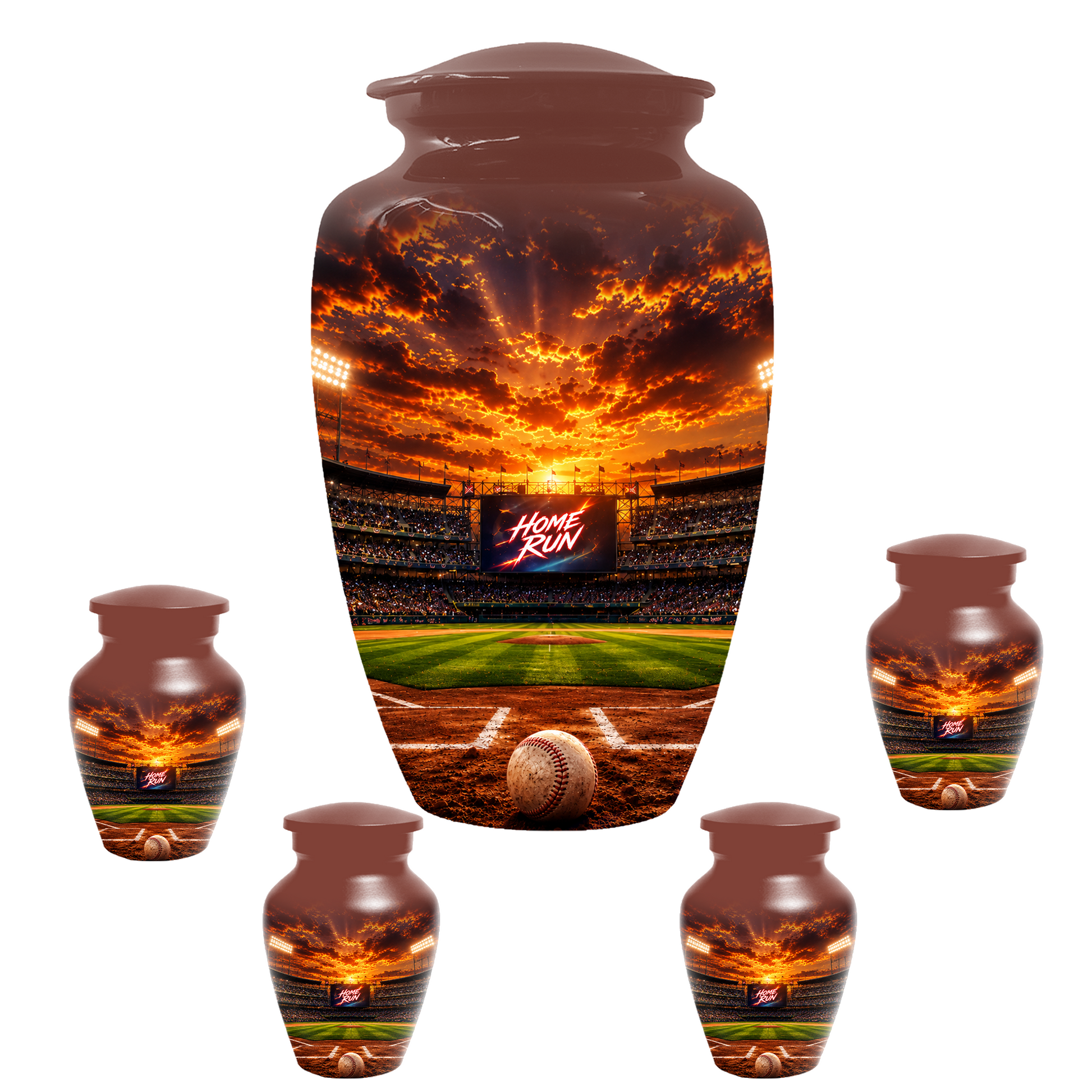 Baseball Memorial Urn for Dad - Personalized Cremation Urns for Ashes