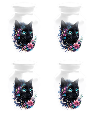 Black Cat Urn for Ashes, Custom Cat Memorial Urn, Pet Cremation Urn