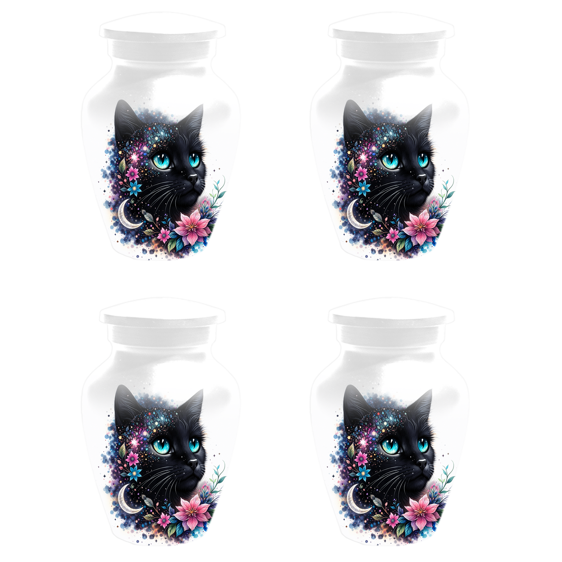 Black Cat Urn for Ashes, Custom Cat Memorial Urn, Pet Cremation Urn