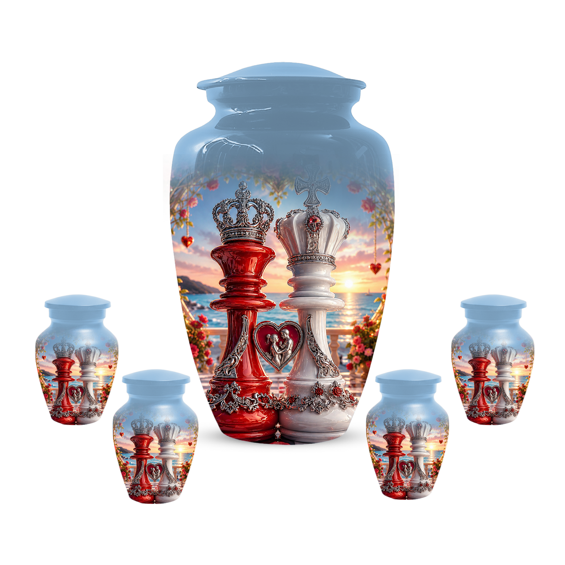 Extra Large Companion Urn for Two Adults - Personalized Couple Memorial for Mom & Dad
