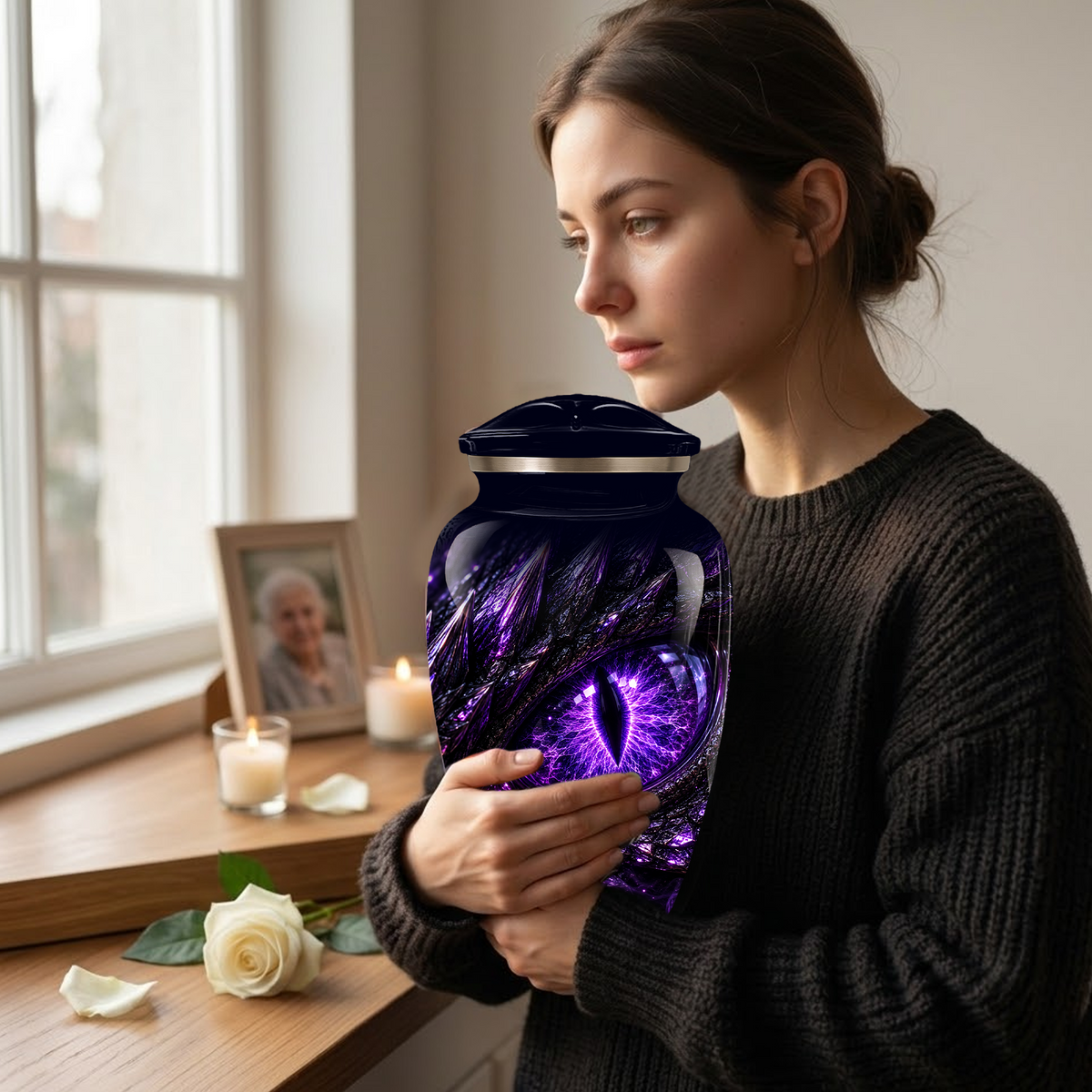 Dragon Eye Cremation Urn for Ashes | Personalized Dragon Urn | Fantasy Adult Memorial Urn
