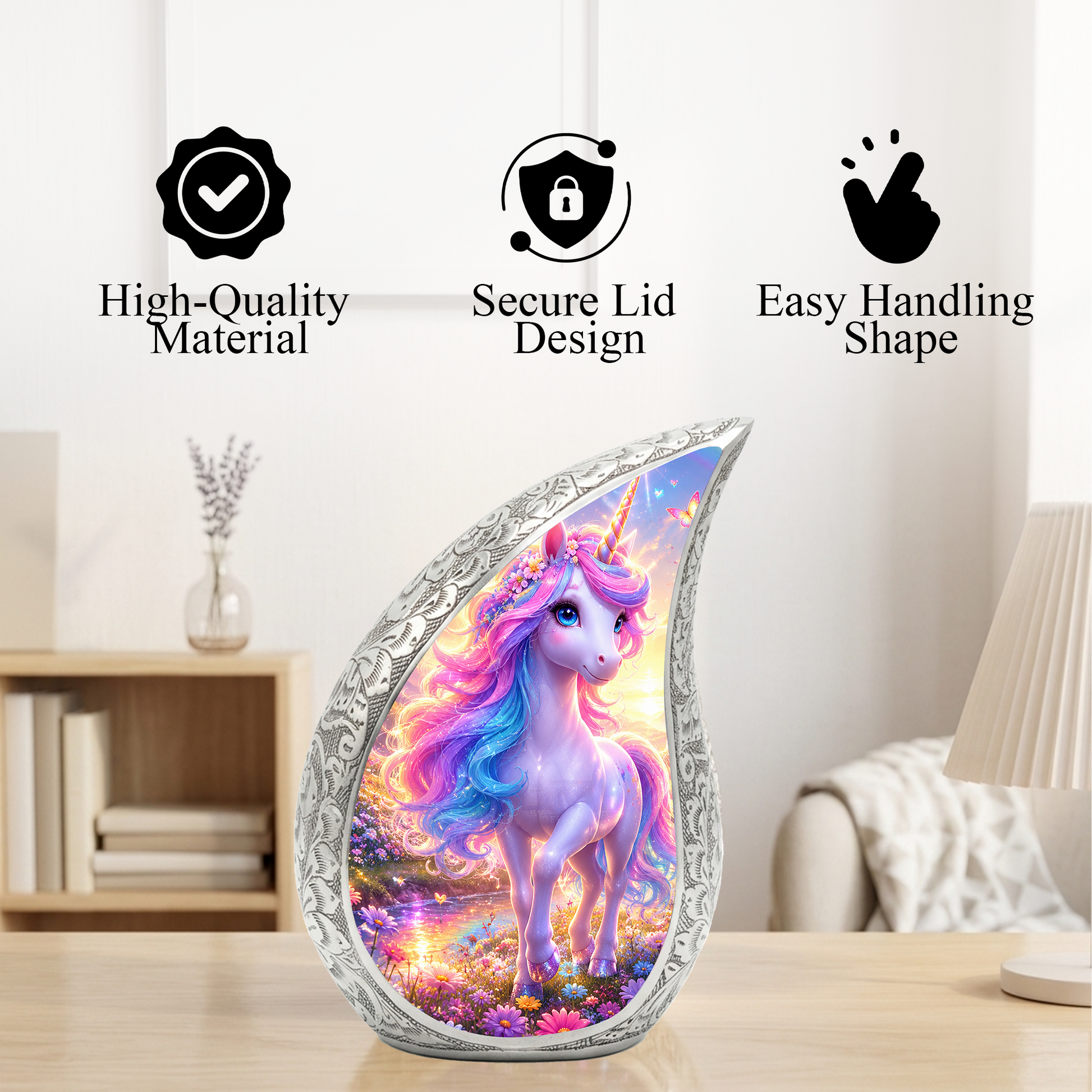 Unicorn Adult Urn for Ashes,Cremation Urn for Women