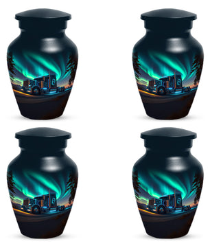 Semi Truck Cremation Urn for Ashes - Personalized Trucker Memorial for Dad | Big Rig Funeral Urns for Adult Male