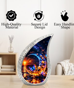 Butterfly Cremation Urn for Ashes, Personalized Adult Memorial Urn
