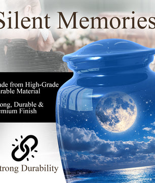 Moonlit Ocean Urn for Mom - Adult Female Cremation Large Urn for Ashes