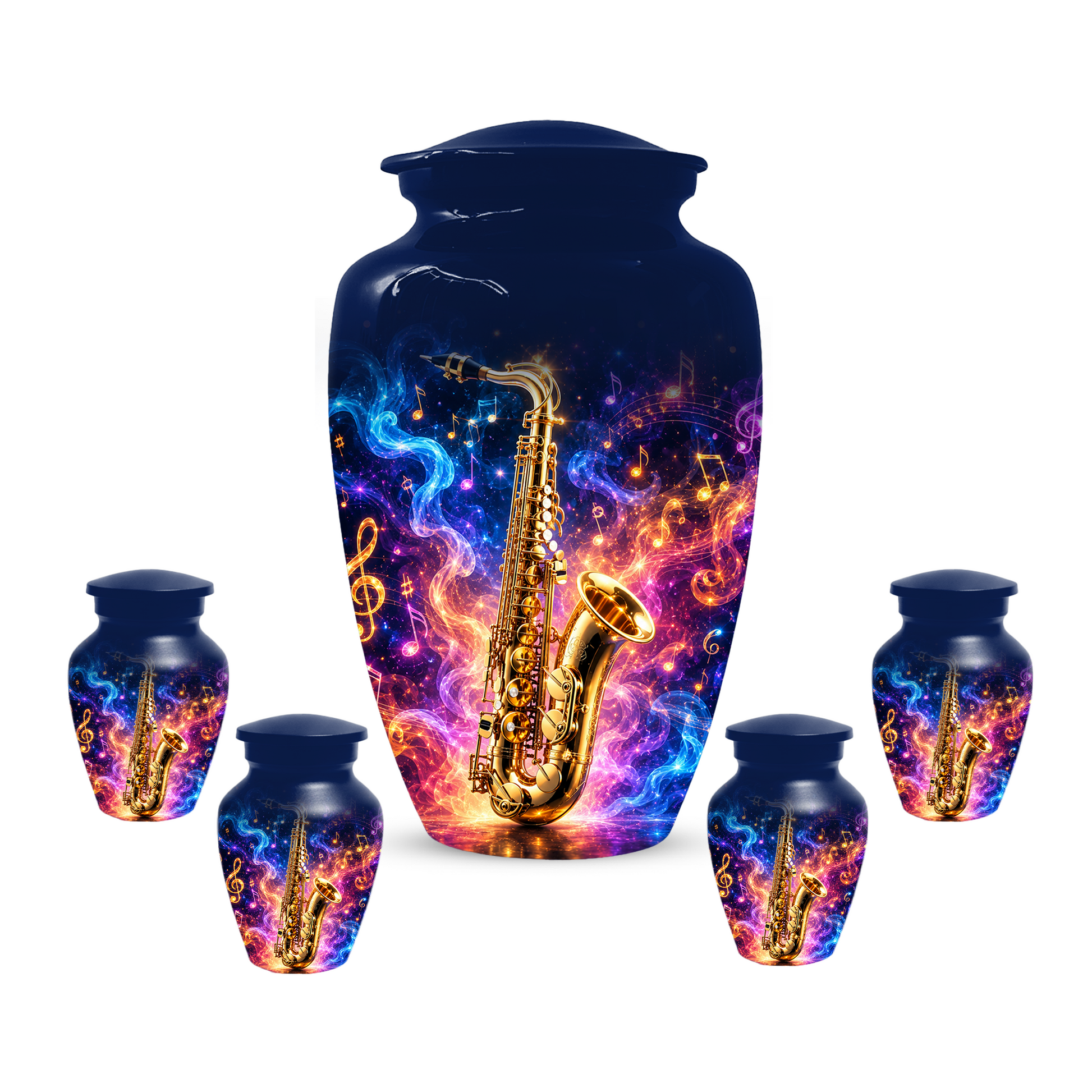 Saxophone Cremation Urn for Dad & Mom, Personalized Music Memorial Urn for Human Ashes