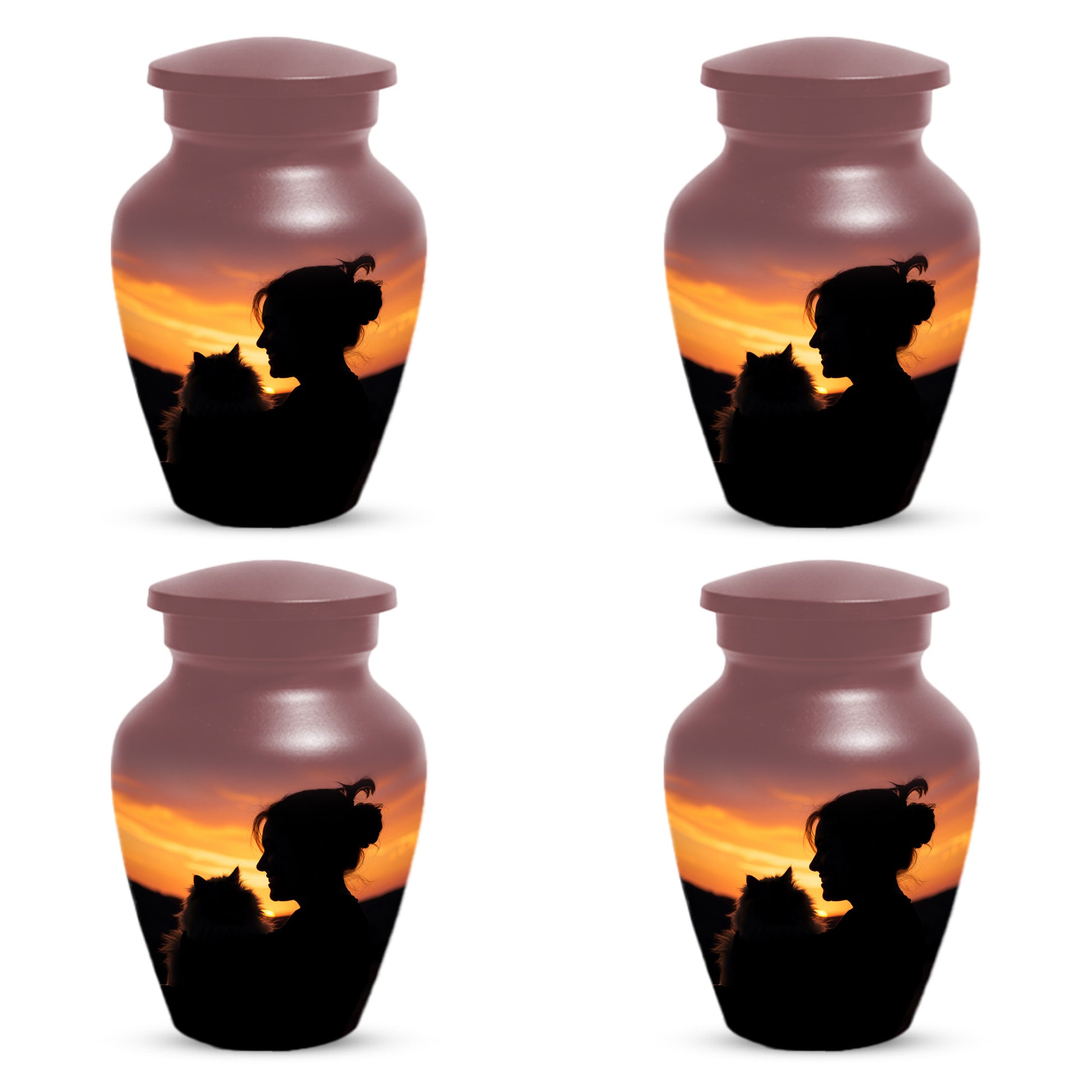 Personalized Cat Urn for Ashes | Custom Metal Pet Memoria