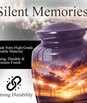 Baseball Stadium Urn for Dad | Cremation  Large Urn Adult Male | Memorial Urn for Father
