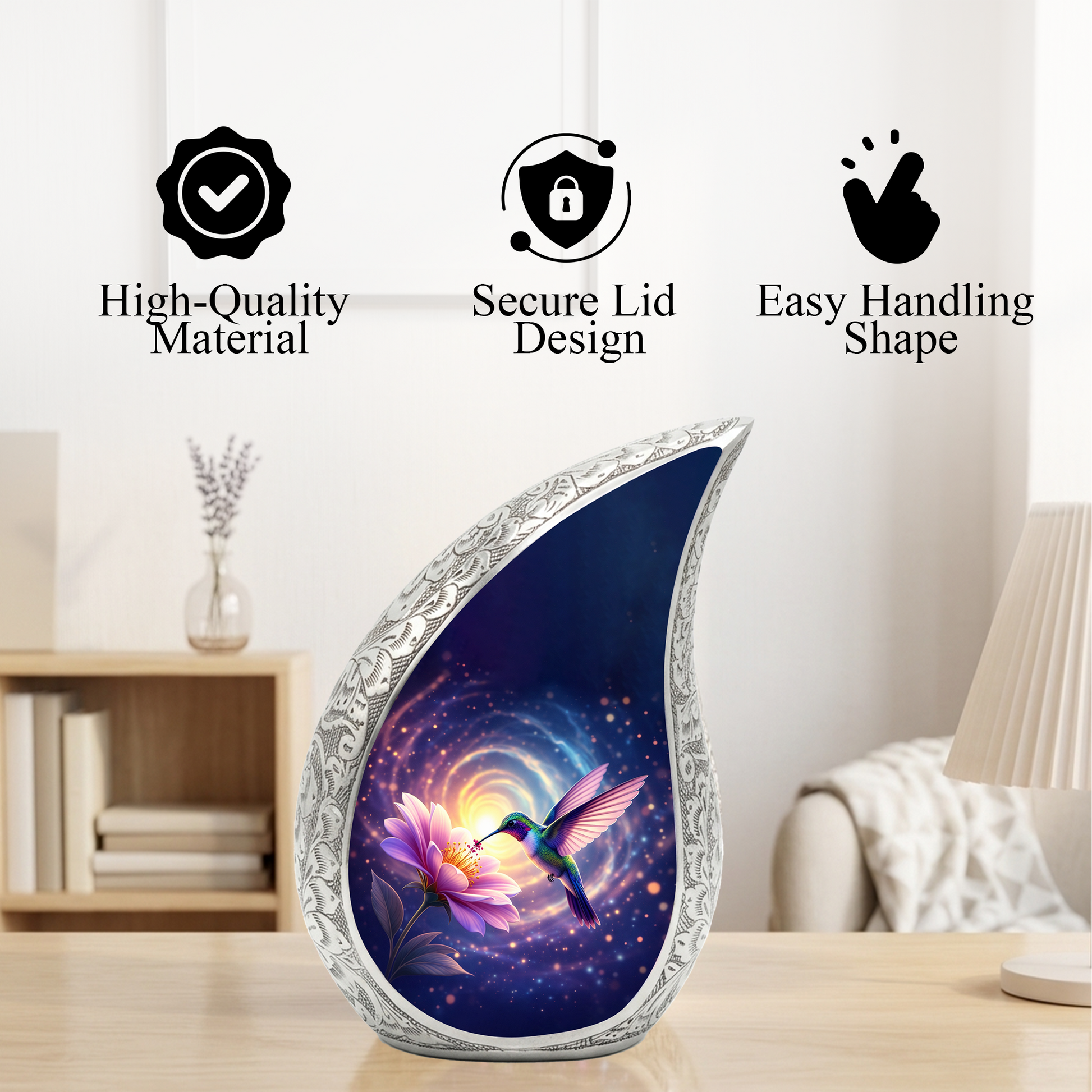 Hummingbird Adult Urn for Human Ashes – Premium Hummingbird Cremation Urn