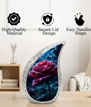 Rose Urn for Mom Ashes | Beautiful Rose Cremation Urn for Women, Mother, Sister, Daughter