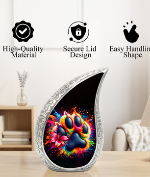 Paw Print Adult Urn for Human Ashes – Premium Paw Cremation Urn