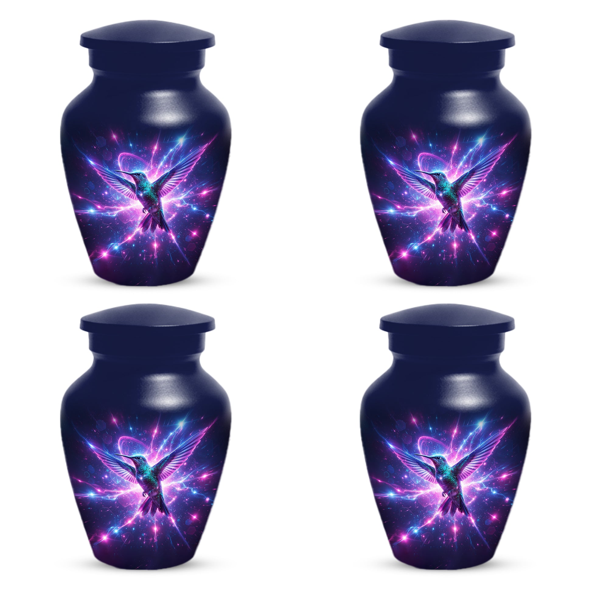 Humming Bird with Blue Urn for Human Ashes | Blue Hummingbird Adult Cremation Urn