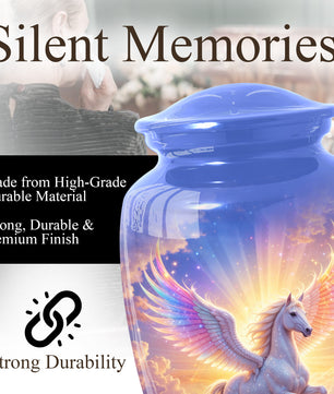 Pegasus Urn for Mom, Angel Horse Memorial Large Urn| Adult Female Cremation Urn