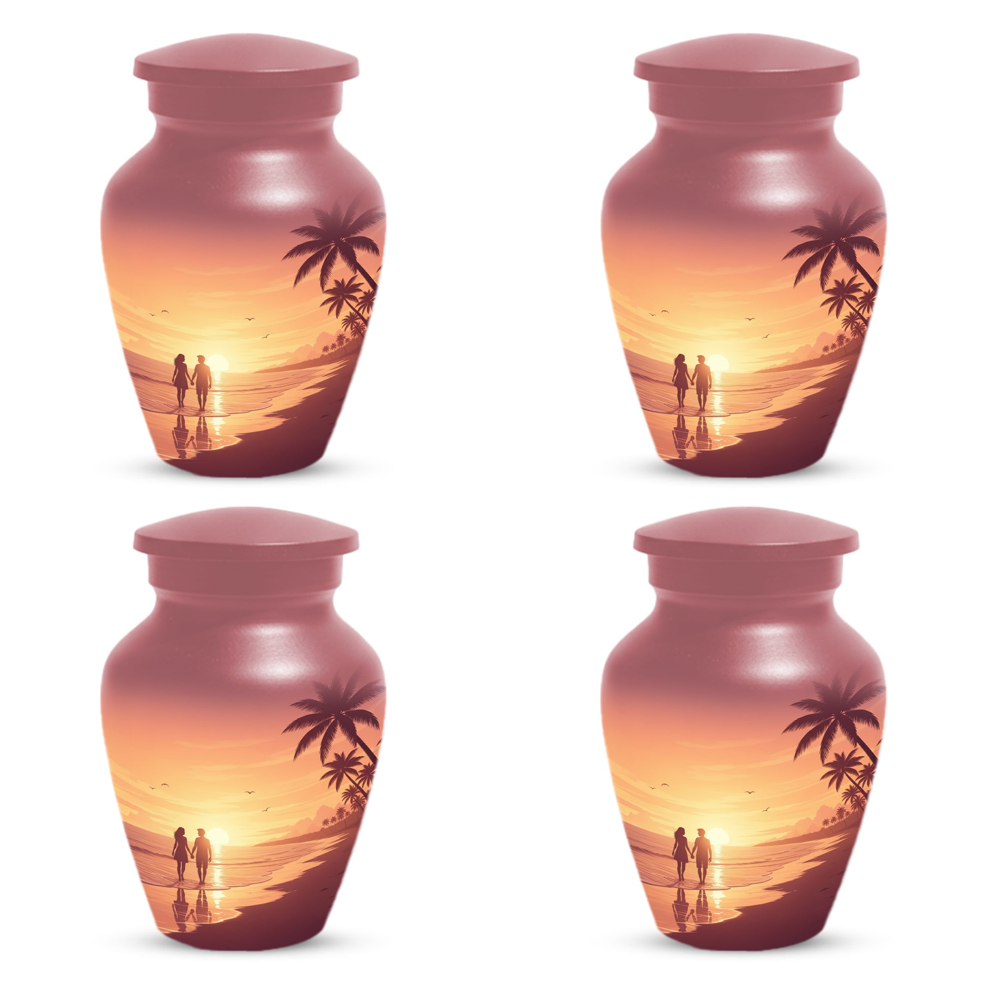 Beach Sunset Cremation Urn for Human Ashes | Personalized Adult Urn, Ocean Theme Urn & Beach Keepsake Urn