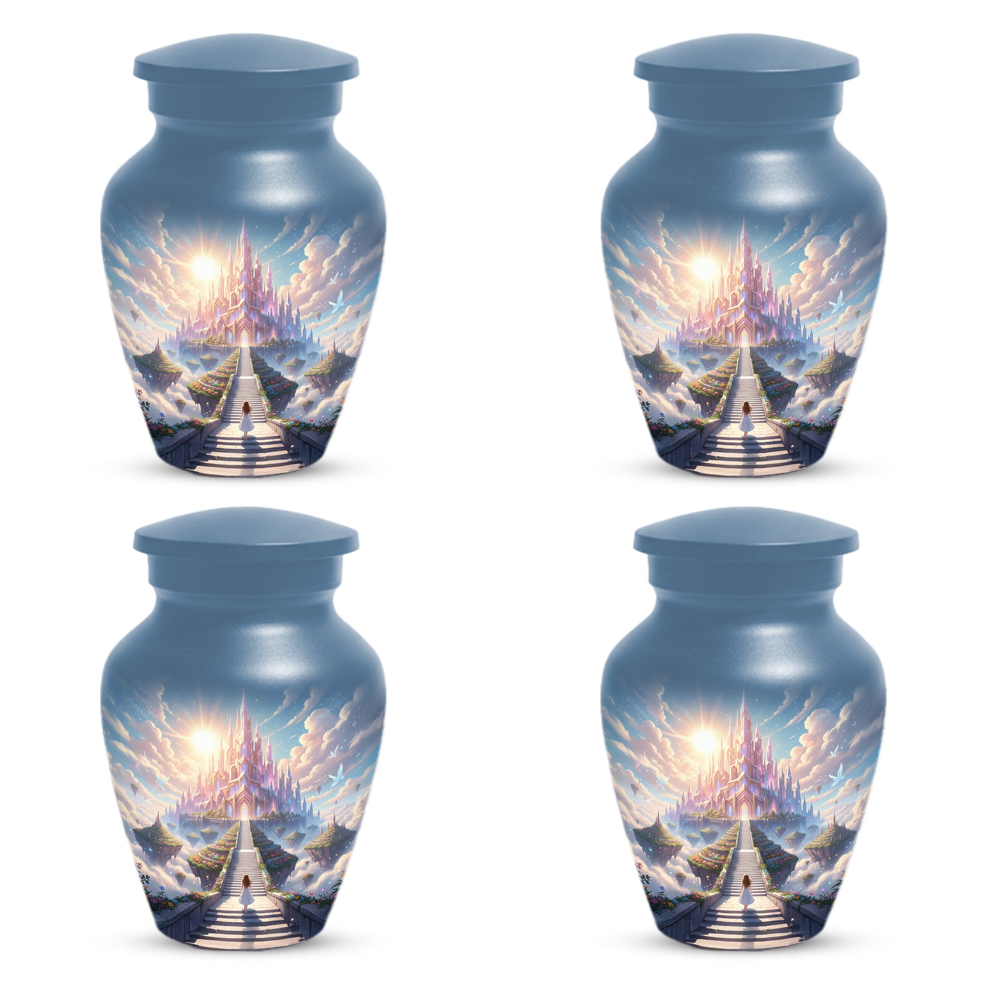 Heaven Stairway Urn for Mom – Custom Angel Memorial Cremation Urn for Ashes