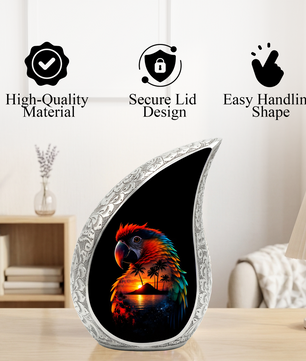 Beautiful Parrot Cremation Urn for Adult Ashes