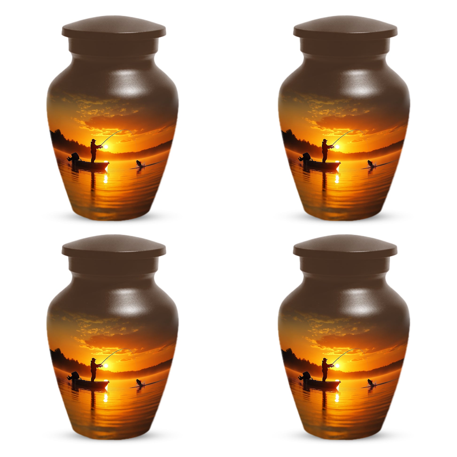 Fishing Urn for Human Ashes | Gone Fishing Cremation Urn for Dad