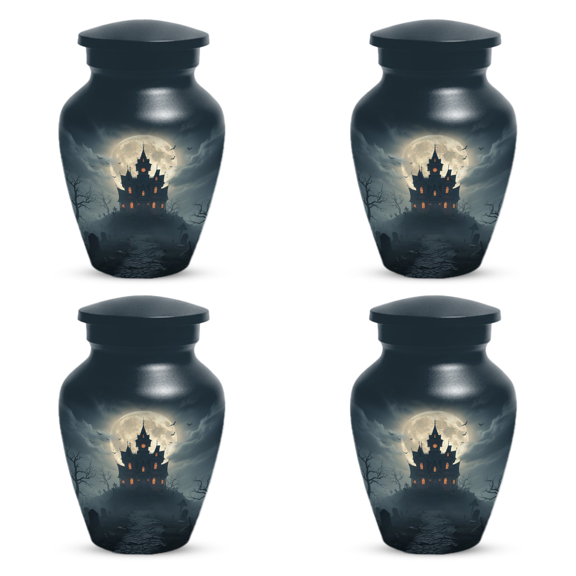 Gothic Haunted House Adult Urn for Human Ashes | Halloween Memorial Adult Cremation Urn for Ashes