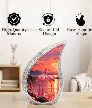 Flamingo Cremation Urn for Ashes, Flamingo Memorial Urn, Pink Flamingo Adult Urn, Bird Cremation Urn