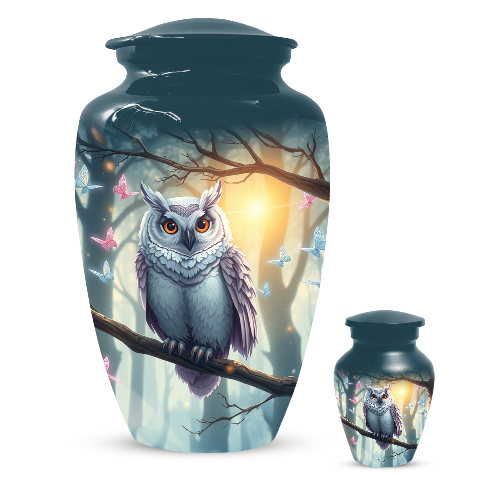 Personalized Owl Urn for Mom – Custom Owl Cremation Urn for Ashes