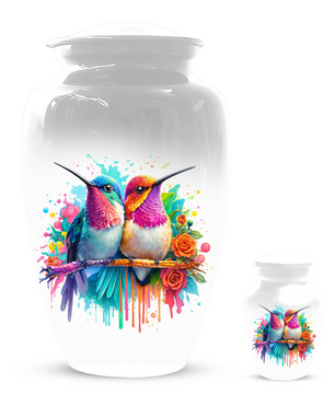 Personalized Hummingbird Cremation Urn for Human Ashes | Custom Urn for Mom