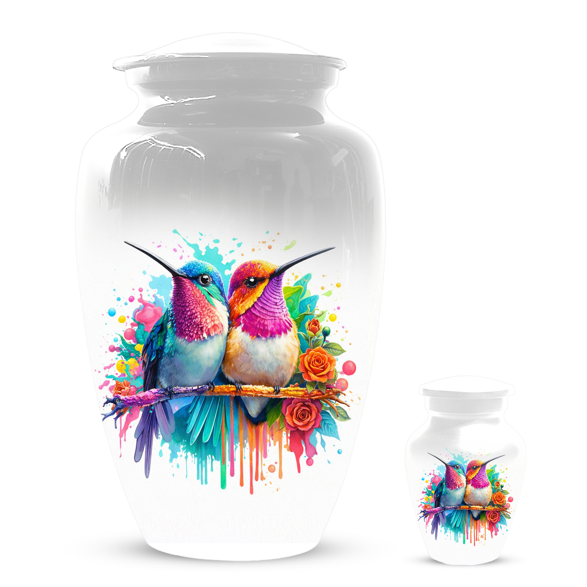 Personalized Hummingbird Cremation Urn for Human Ashes | Custom Urn for Mom