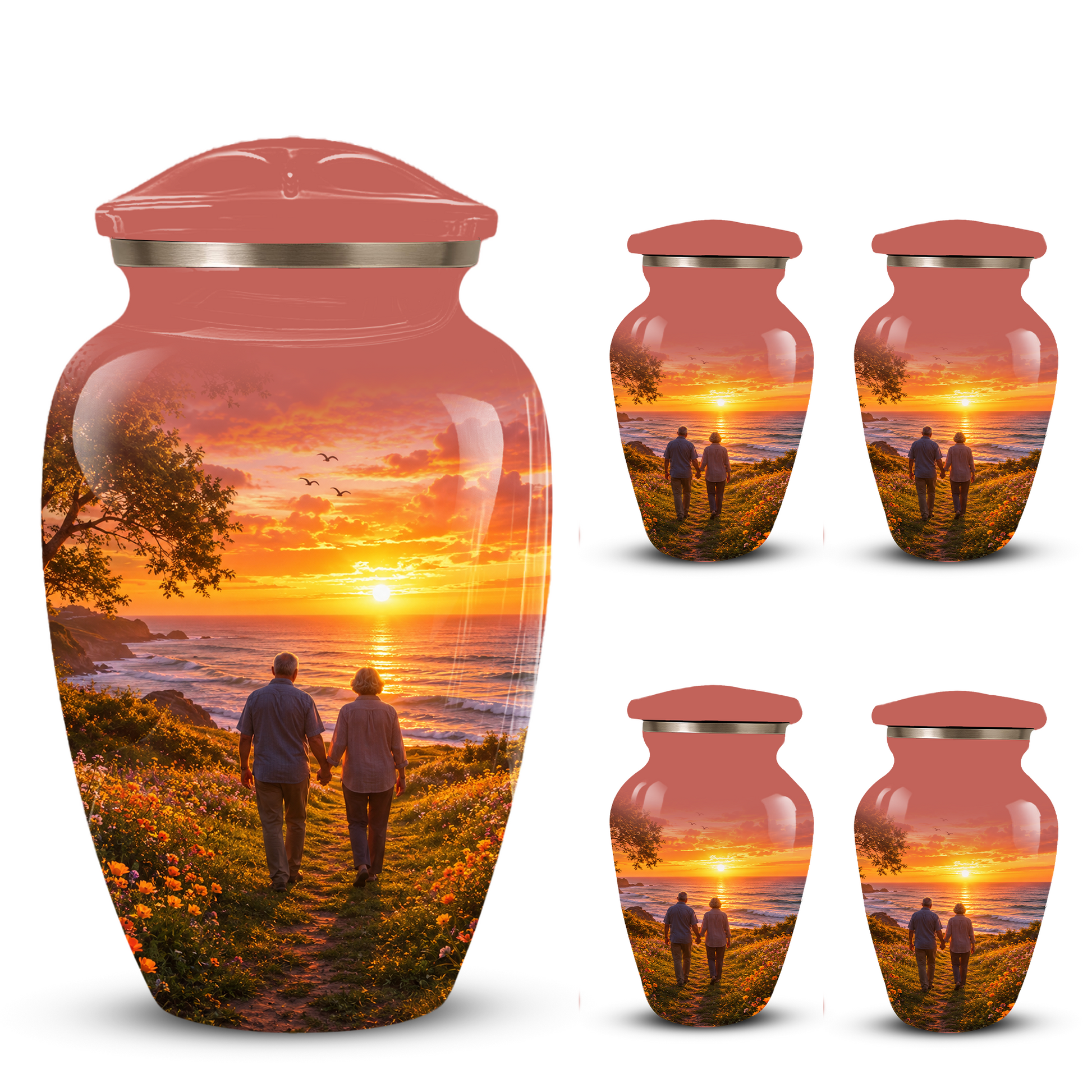 Extra Large Cremation Urn For Couples Ashes - Custom Companion Urns For Mom and Dad