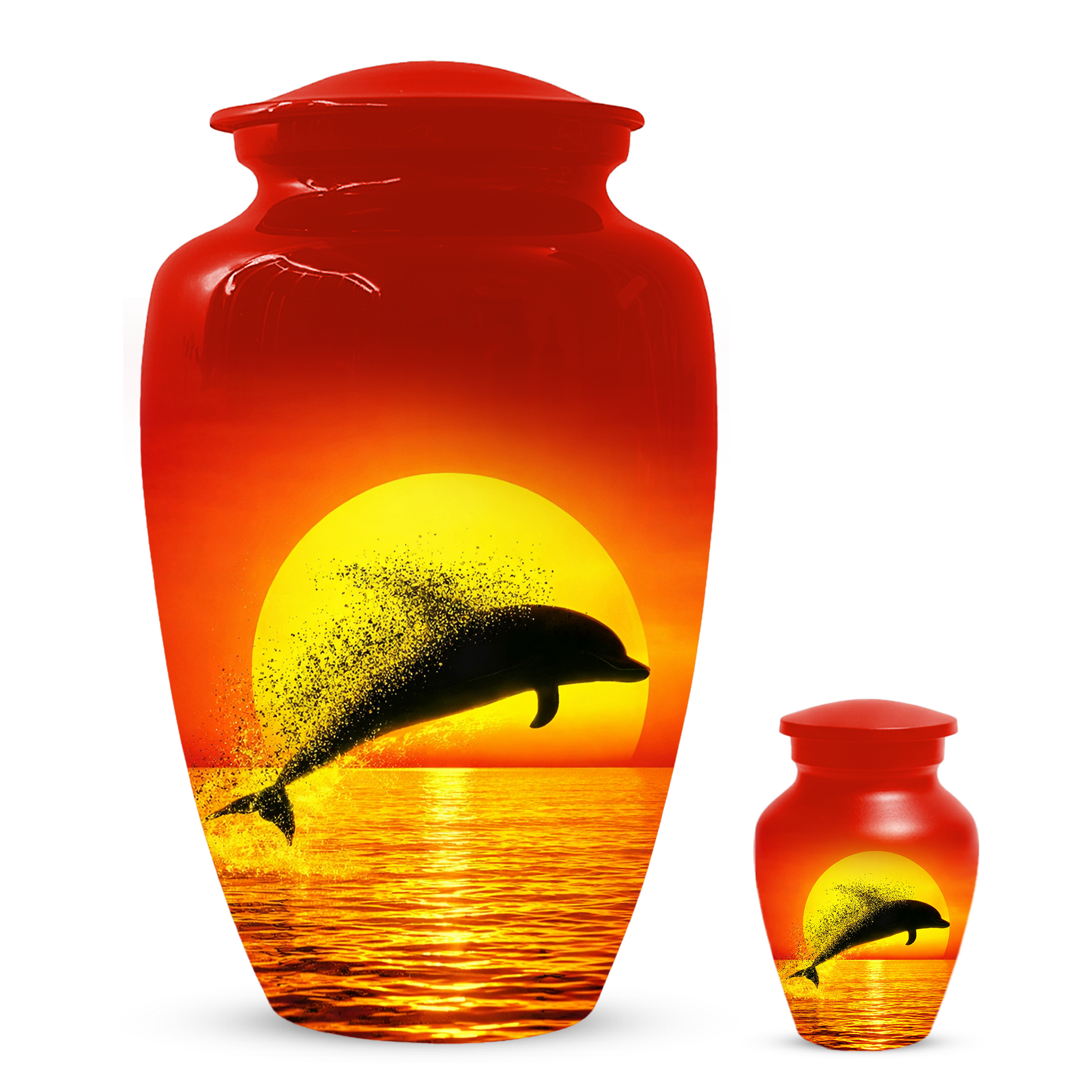 Dolphin Urn for Ashes | Adult Cremation Urn | Custom Memorial Urn for Human Ashes