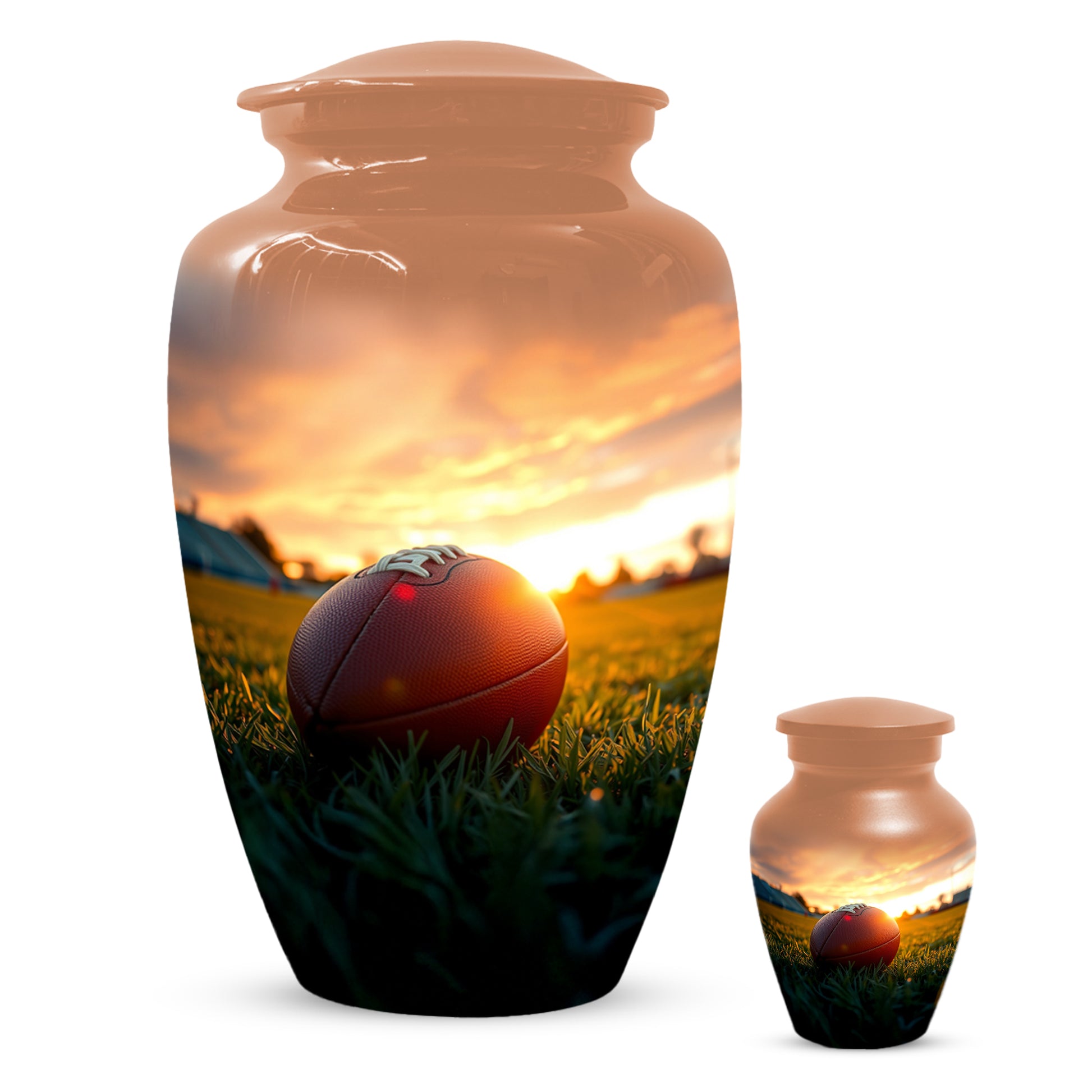 Football Urn for Dad – Custom Football Cremation Urns for Ashes |  Sports Memorial  Keepsake for Father,