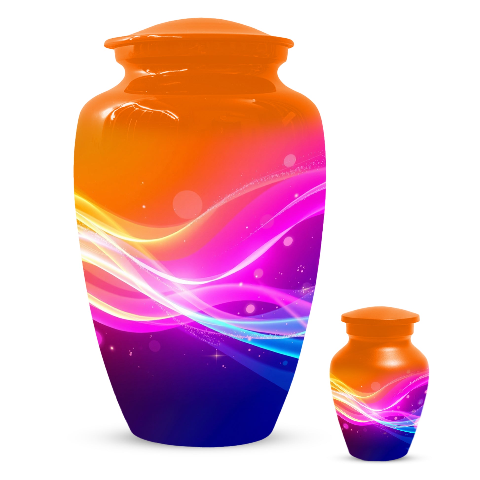 Modern Abstract Cremation Urn for Ashes – Colorful Adult Funeral Urns