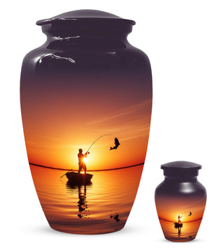 Fishing Urn for Human Ashes | Fishing Cremation Urn for Dad, Men