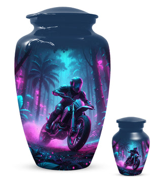 Dirt Bike Urn for Ashes - Personalized Motocross Memorial for Dad | Motorcycle Cremation Urns for Father