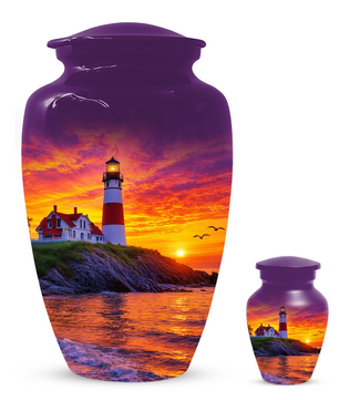 Lighthouse Cremation Urn for Ashes | Memorial Urn for Mom, Dad, Women & Men