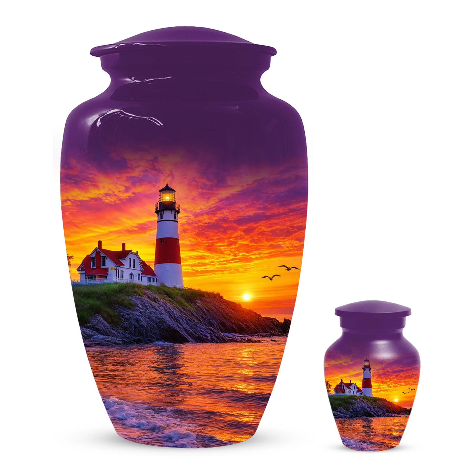 Lighthouse Cremation Urn for Ashes | Memorial Urn for Mom, Dad, Women & Men