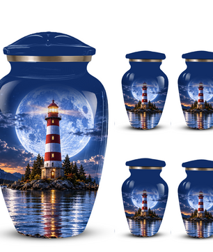 Lighthouse Adult Cremation Urn for Ashes | Ocean Memorial Urn | Personalized Adult Urn for Human Ashes