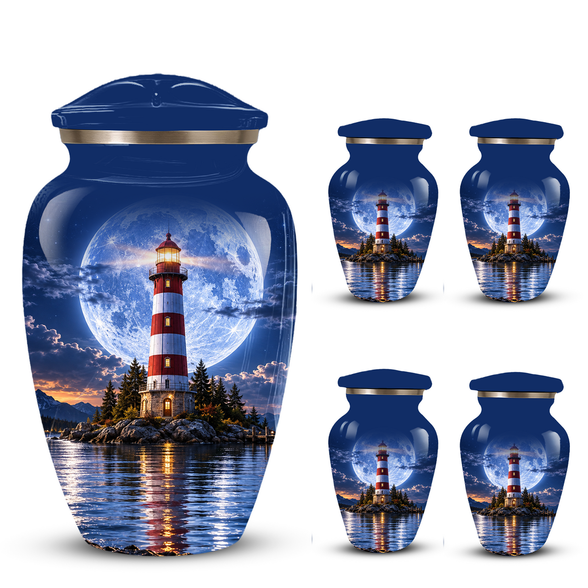 Lighthouse Adult Cremation Urn for Ashes | Ocean Memorial Urn | Personalized Adult Urn for Human Ashes
