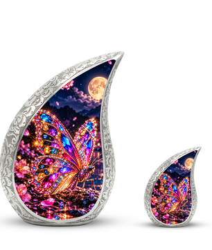Colorful Butterfly Urn for Ashes, Jeweled Butterfly Cremation Urn