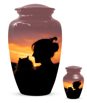 Personalized Cat Urn for Ashes | Custom Metal Pet Memoria