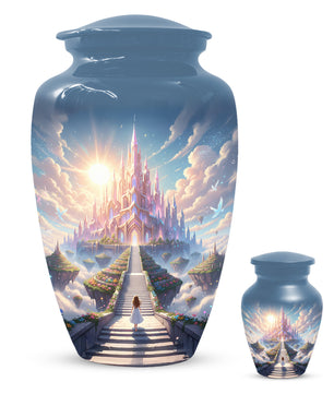 Heaven Stairway Urn for Mom – Custom Angel Memorial Cremation Urn for Ashes
